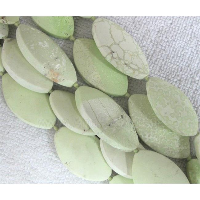Natural lemon stone bead, horse-eye