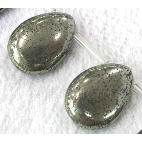 natural Pyrite Beads, teardrop