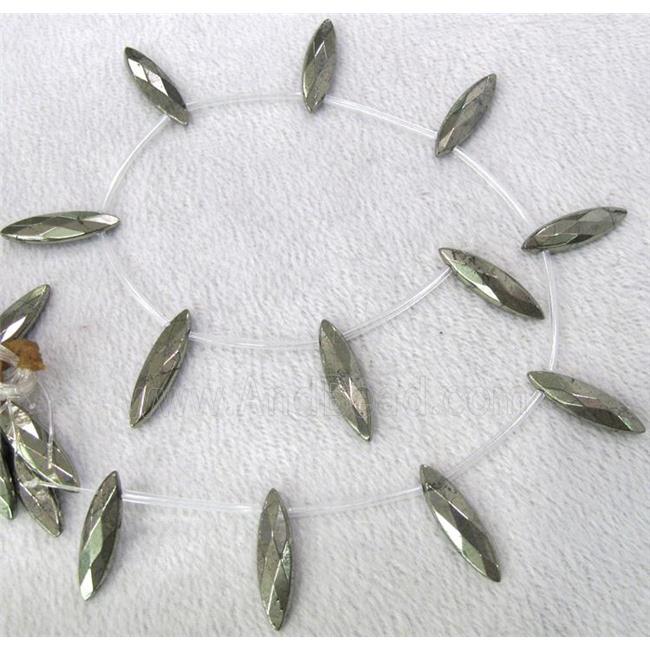 natural Pyrite Beads, horse eye
