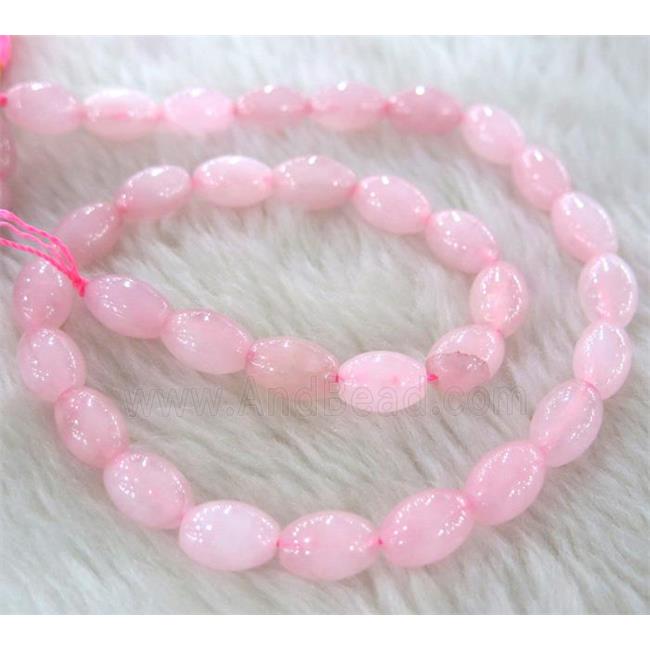 Rose Quartz bead, barrel