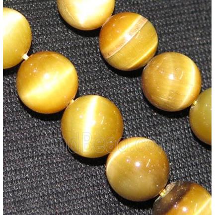 gold tiger eye beads, round
