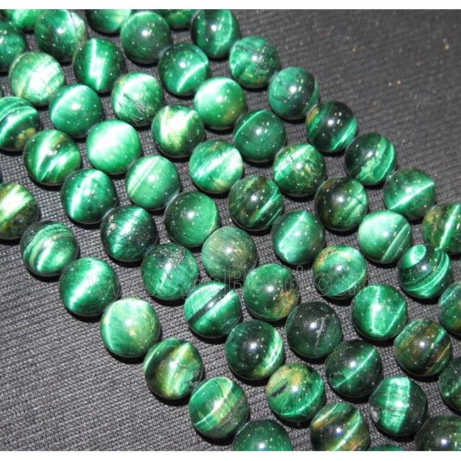 green tiger eye bead, round