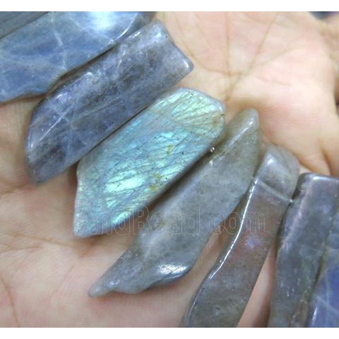 labradorite bead collar, stick
