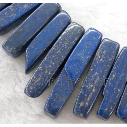 lapis lazuli beads, stick, freeform