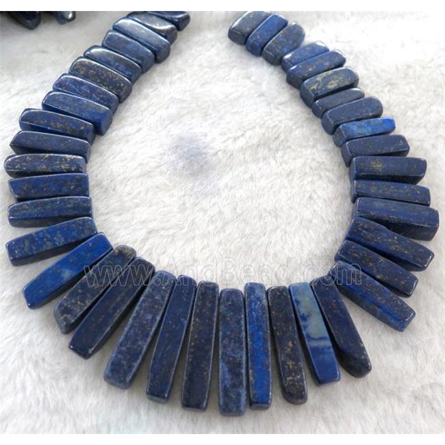 lapis lazuli beads, stick, freeform