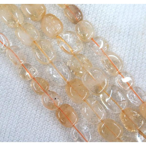 citrine chip beads, freeform