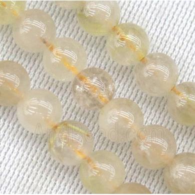 Golden Rutilated Quartz beads, round, AB-grade