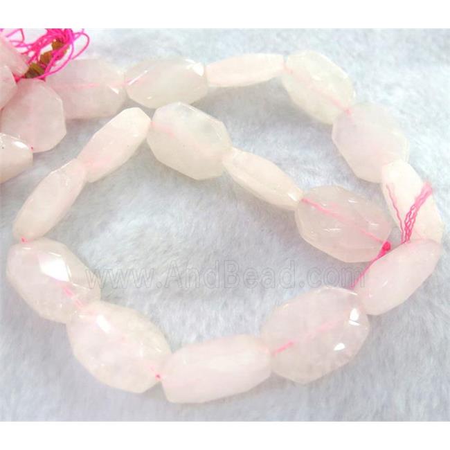 rose quartz nugget beads, freeform