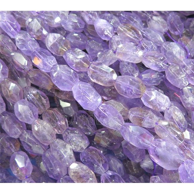 Ametrine nugget beads, freeform, purple