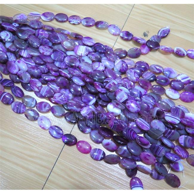 agate beads, oval, hotpink