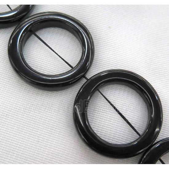 black onyx bead, ring
