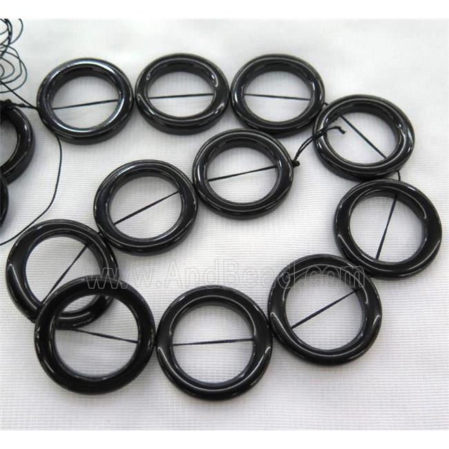 black onyx bead, ring