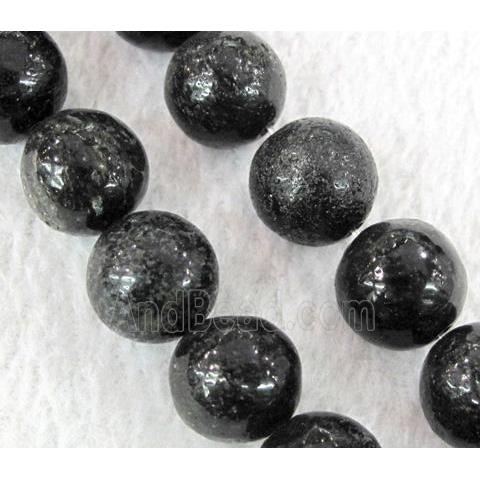 round Black Biotite Beads