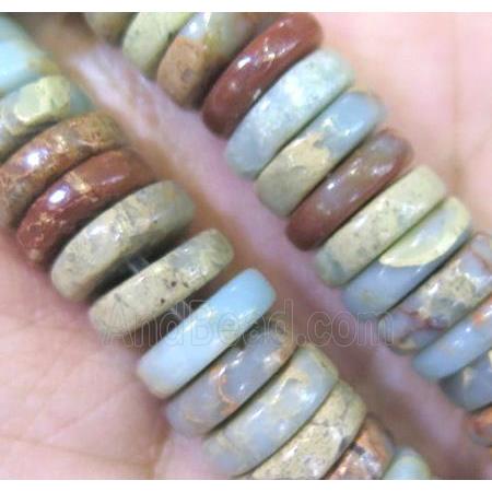 snakeskin jasper bead, heishi