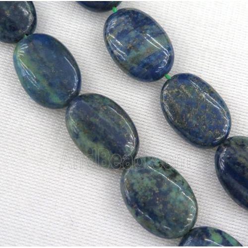 Azurite beads, oval