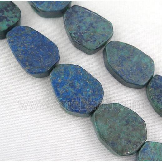 Azurite beads, freeform