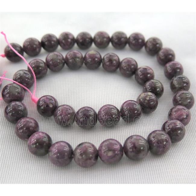 red natural Tourmaline beads, round, B grade