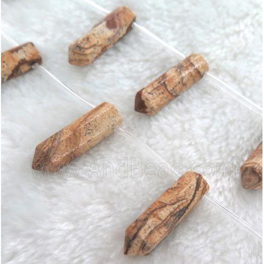 picture jasper bullet beads