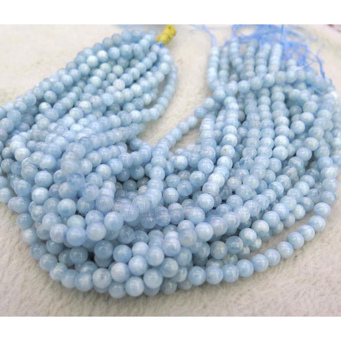 round natural Aquamarine beads