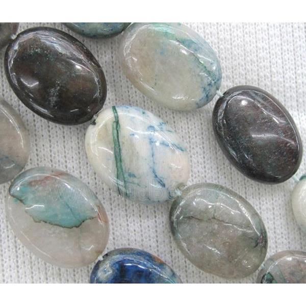 Azurite beads, oval