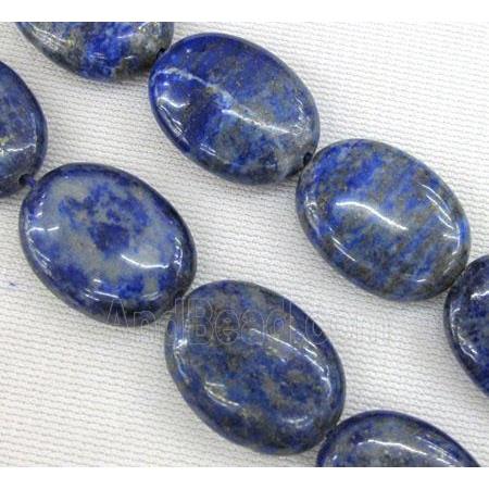lapis lazuli beads, oval, blue