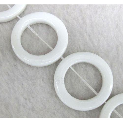 white porcelain beads, O-ring