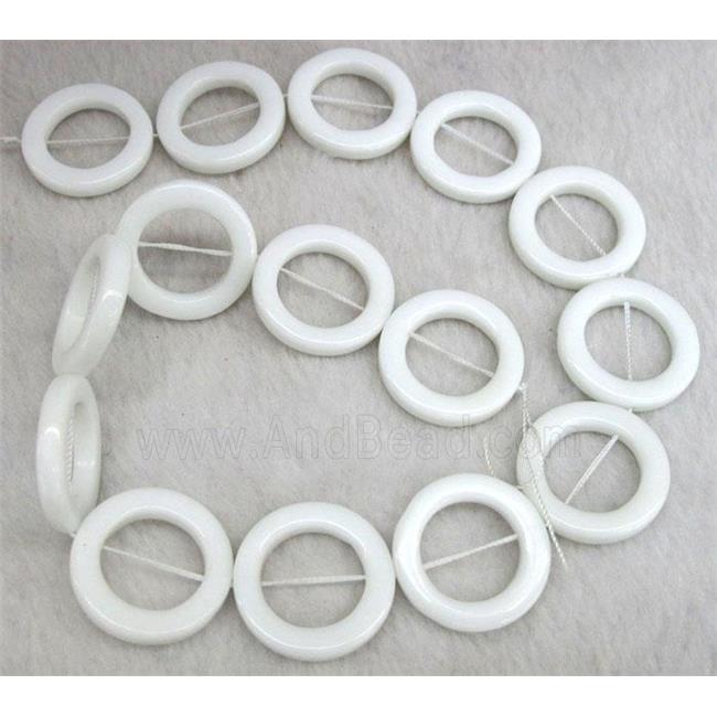 white porcelain beads, O-ring