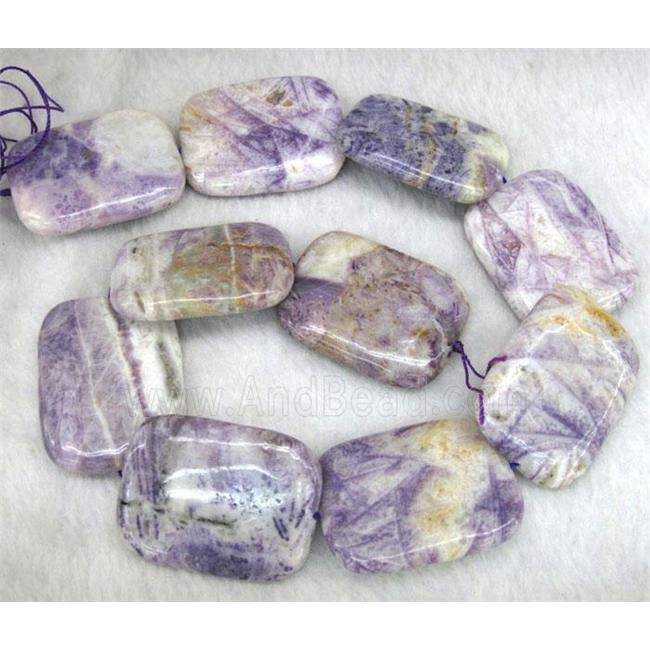 purple jasper beads, rectangle