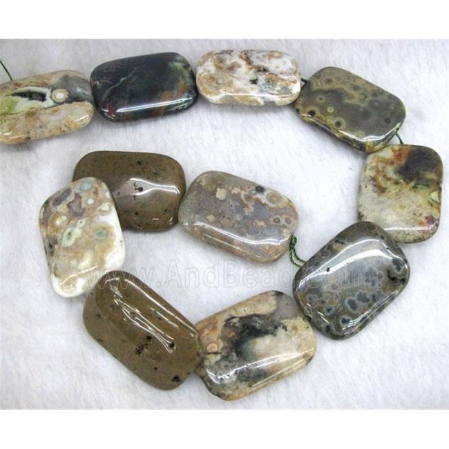 Ocean Agate beads, rectangle