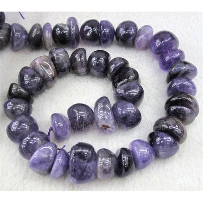 freeform amethyst beads, purple