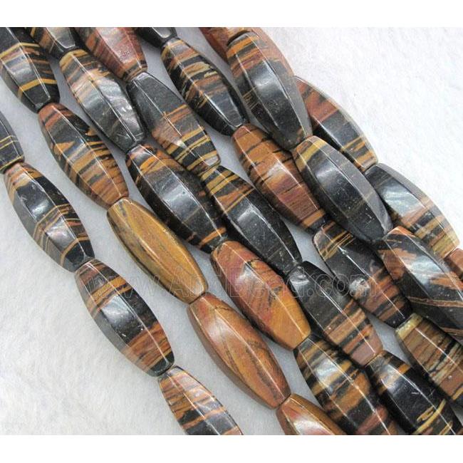 brown opal stone beads, faceted rice