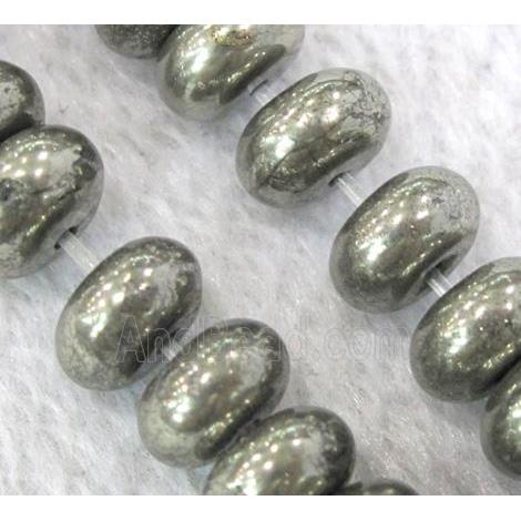 Pyrite Beads, rondelle