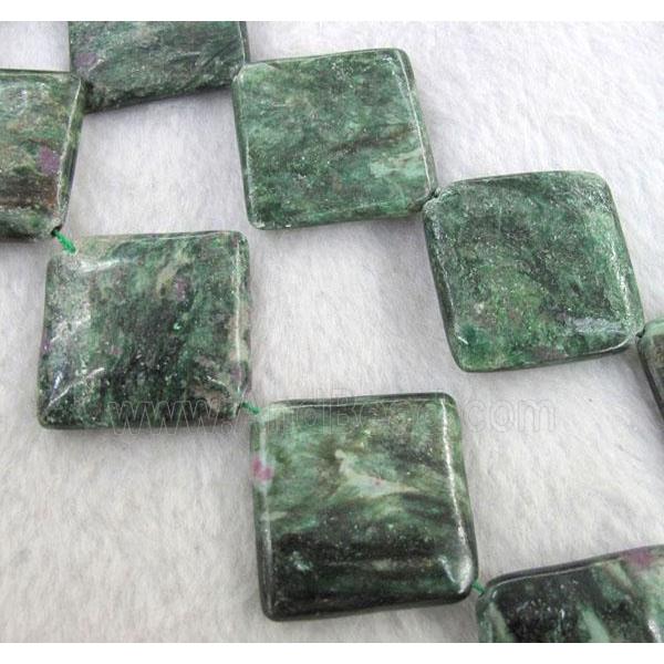 natural emerald beads, square