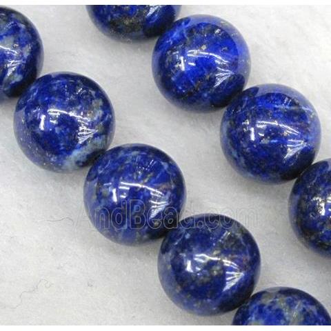 round Natural Lapis Lazuli beads, AA-grade