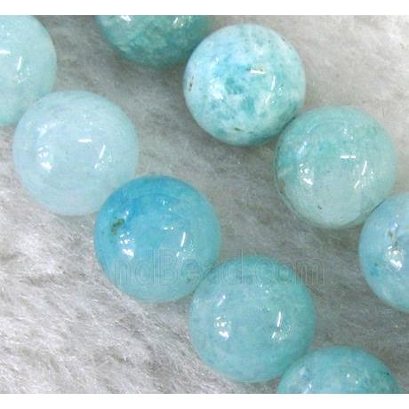 natural blue hemimorphite beads, round