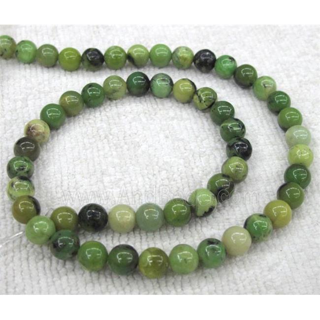 Australian Chrysoprase Beads, round, green