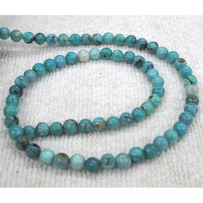 Chinese Larimar Beads, round, blue