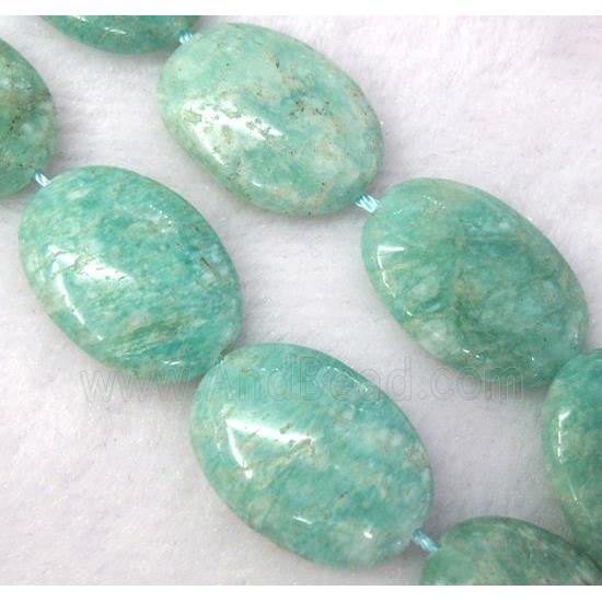 Amazonite beads, flat oval