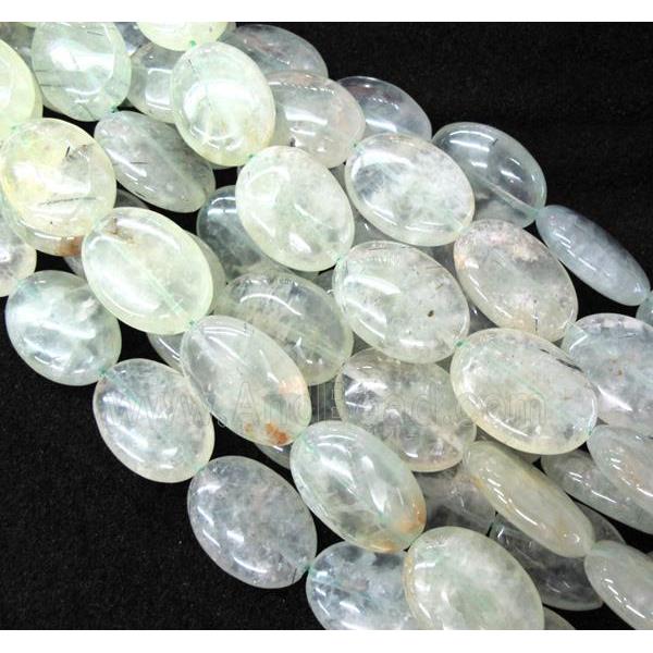 prehnite beads, oval
