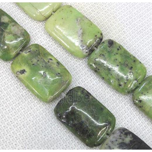 natural Australian Chrysoprase beads, rectangle, green