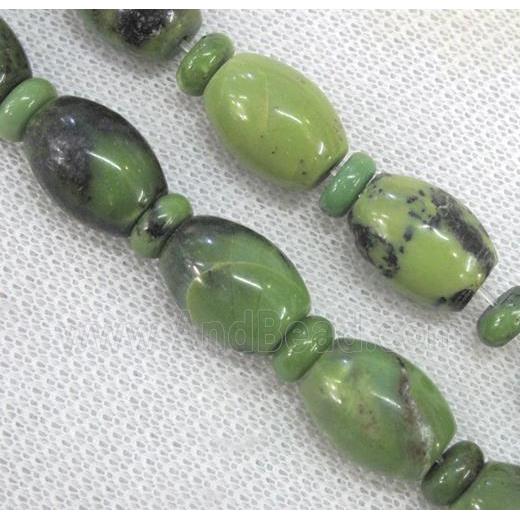 natural Australian Chrysoprase bead, barrel