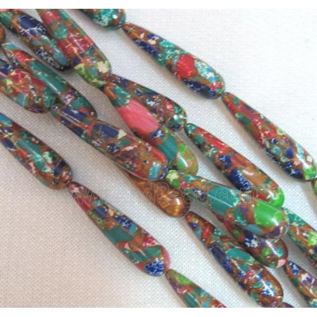 gemstone bead, teardrop