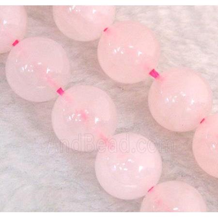 round rose quartz beads