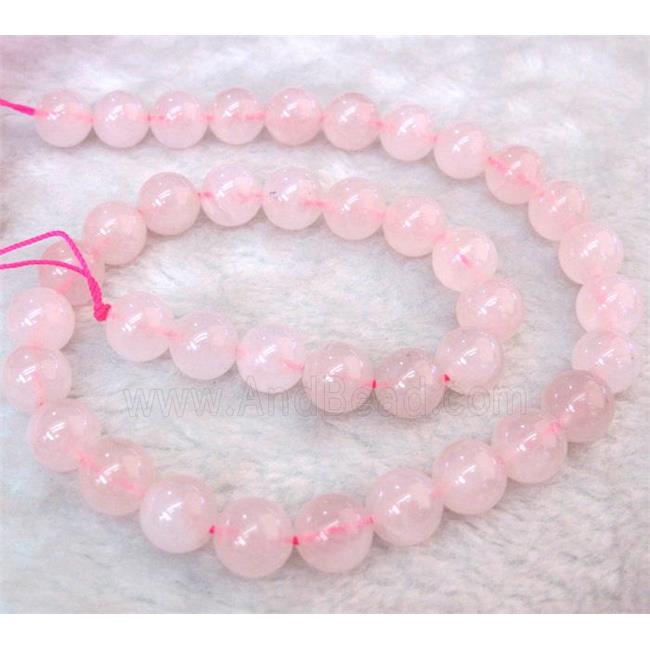round rose quartz beads