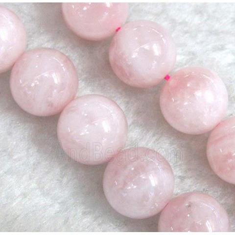 Malagasy Rose Quartz beads, round, A grade