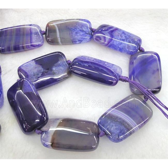 purple druzy agate beads, rectangle