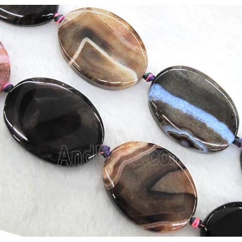 agate bead, oval