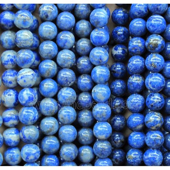 lapis lazuli beads, round, blue