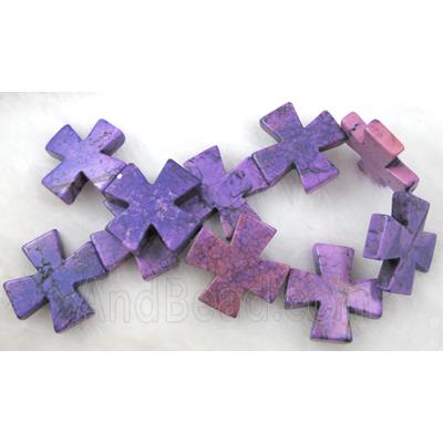 Dye crossTurquoise Beads, purple