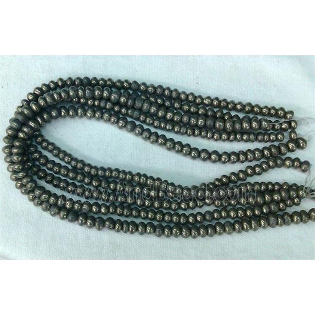 natural abacus Pyrite Beads